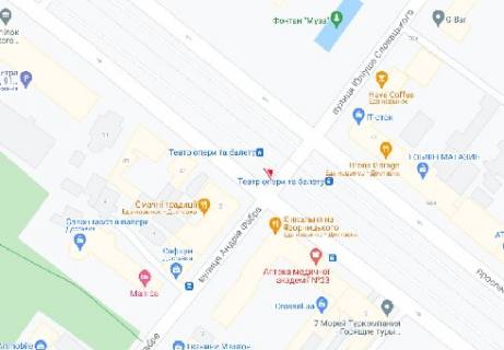 Video Billboard A in Dnipro (Dnipropetrovsk), 2.32x3.14  Dmitra Avornic'kogo av. - Uliusa Slovac'kogo st., (rozsirenna 480h336) - 451090 scheme