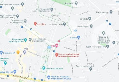 Видеоборд A в Ровно Мира пр., 2, (разрешение 480х336) - 399071 схема