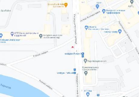 Видеоборд A в Харькове Рыбная пл. - Университетская ул., (разрешение 480х336) - 399078 схема