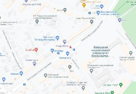 Видеоборд A в Киеве Воздухофлотский пр., 36, (разрешение 480х336) - 399045 схема