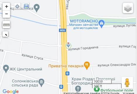 Билборд B в Солонке а/д М06 Київ Чоп 554+510км Ліворуч схема