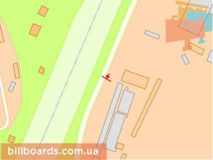 Билборд B в Киеве просп. Повітряних Сил (Повітрофлотський)., (в пределах ст. Киев - Волынский / Новая Кольцевая дорога), щит №1 схема