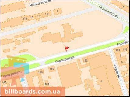 Ситилайт A в Львове, 1.2х1.8  Городецька вул., перед приміським з/д вокзалом, №4 схема