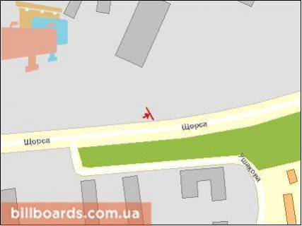 Билборд B в Чернигове, Щит 3x6  Івана Мазепи (Щорса) вул./Ушинського вул. схема