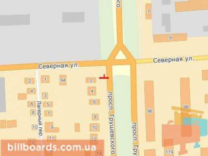 Билборд A в Каменец-Подольском, Щит 3x6  Грушевського пр / 100м до вул.Північна схема