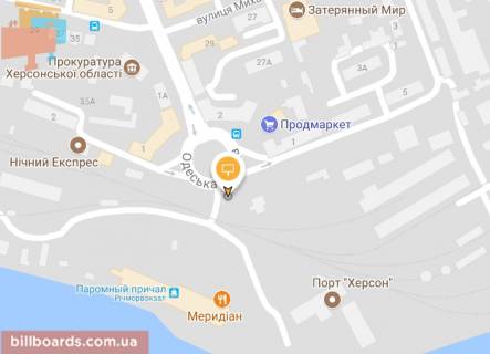 Білборд, Бігборд (Борд)  A у Херсоні, Щит 3x6  Одеське шосе, 1 схема