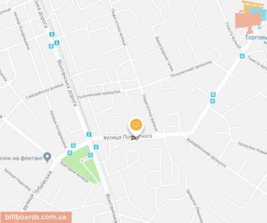 Билборд A в Одессе, Щит 3x6  Балтиморська (Посмітного) вул. схема