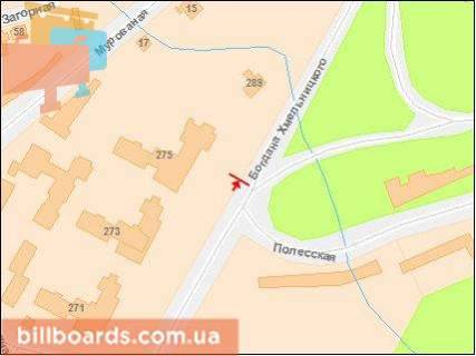 Billboard B in Lviv, Щит 3x6  Hmel'nic'kogo B st., 275, z centru (! Rozmir druku 2,86h5,86!) scheme