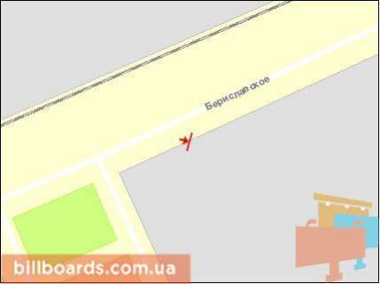 Билборд A в Херсоне, Щит 3x6  Бериславське шосе (ЖД вокзал) схема