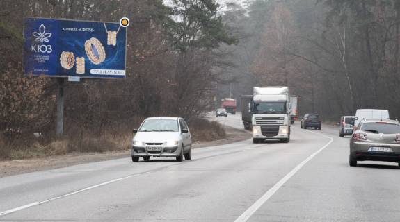 Билборд B в Киеве, Щит 3x6  Гостомельське шосе, перед КПП, перед АЗС "ОККО", зліва фото 1