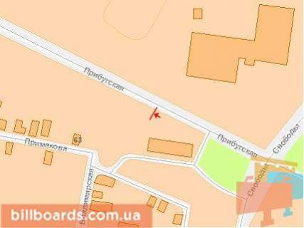 Billboard B in Khmelnitsky, Щит 3x6  Pribuz'ka st. / Svobodi st.! Uvaga, rozmir 6030h3000! scheme