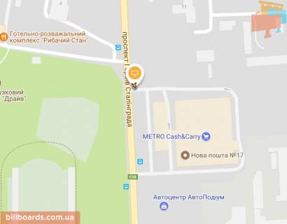 Billboard B in Mykolaiv, Щит 3x6  Geroiv Ukraini av., rajon "Metro" No3 scheme