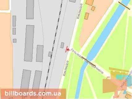 Billboard A in Rivne, Щит 3x6  Nebesnoi Sotni st. / Get'mana Sagajdacnogo st., drugij livoruc, z centru scheme
