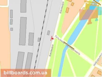 Билборд A в Ровно, Щит 3x6  вул. Небесної Сотні (Кіквідзе) / Сагайдачного вул, перший зліва, з центру схема