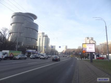 Билборд A в Киеве, борд  Миколи Міхновського (Дружби Народів) бул., біля АЗС схема