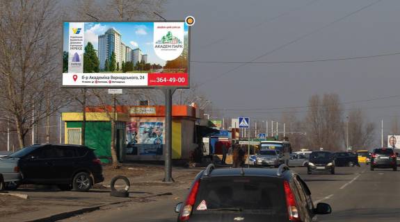 Билборд B в Киеве, Щит 3x6  Оноре де Бальзака вул., навпроти буд.№92 фото 1