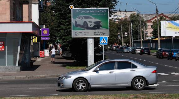 Билборд B в Черкассах, Беклайт 2,5х3,5  вул.Вернигори,52/1 фото 1
