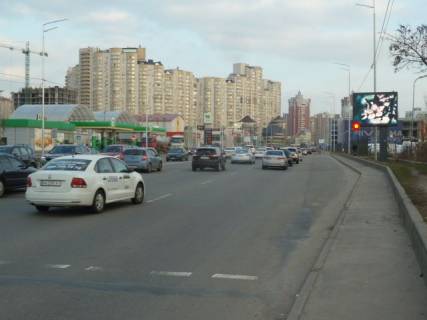 Билборд A в Киеве, борд  Дніпровська набережна, 10 схема