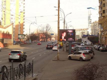 Билборд A в Киеве, борд  В'ячеслава Чорновола вул.,75 схема