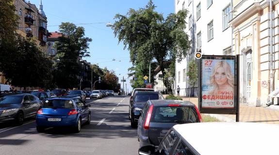 Сiтiлайт A у Києві, Сітілайт 1.2х1.8  Гетьмана Павла Скоропадського вул. (Льва Толстого). 12 Фото 1