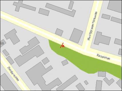 Билборд B в Чернигове, Щит 3x6  Козацька (50 років ВЛКСМ) вул./Інструментальна вул. (навпроти автосалону "Рено") схема