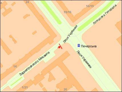 Билборд A в Киеве, борд  Задніпровського Михайла вул., ст.м.Печерська фото 1