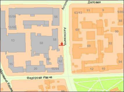Видеоборд A в Киеве, Цифра 2.3х3.14  Антоновича вул. (Горького). 56 - 306508 схема