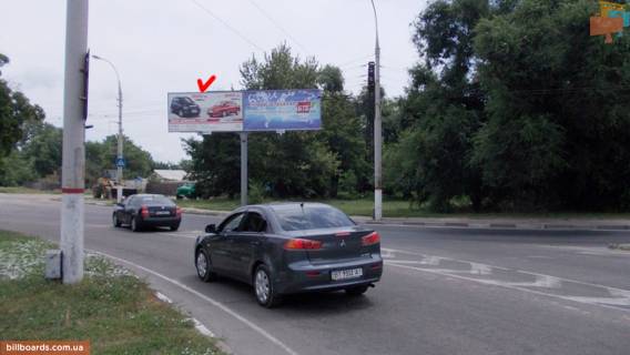 Билборд A в Херсоне, Щит 3x6  Паровозна вул, на пл 200 років Херсона, лівий фото 1