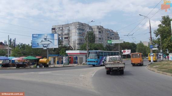Білборд, Бігборд (Борд)  B у Херсоні, Щит 3x6  Кіндійське шосе, ТЦ Салют, в місто Фото 1