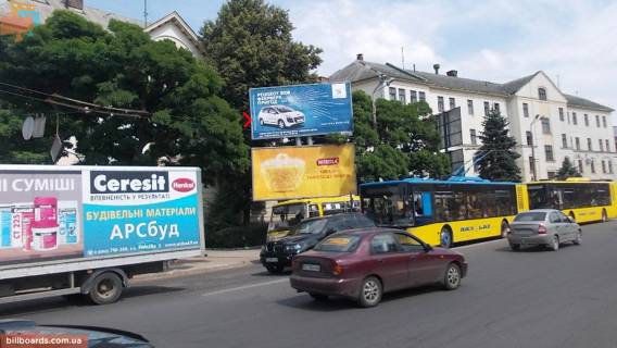 Билборд A в Ивано-Франковске Привокзальная пл,  перед Вокзалом, на ул Вовчинецька (Гагаріна) верхний фото 1