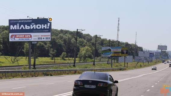 Билборд B в Киеве шосе Дніпровське (шосе Дніпропетровське), 20км 300м, из Киева фото 1