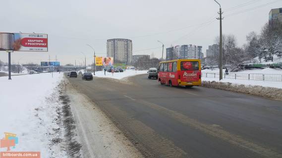 Билборд A в Львове, 3x6  Хуторівка вул / Червоної Калини пр, з центру фото 1