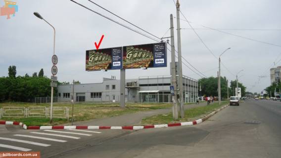 Білборд, Бігборд (Борд)  B у Одесі, Щит 3x6  Небесної Сотні просп. (Маршала Жукова просп.). 4-б, перед АЗС, лівий Фото 1