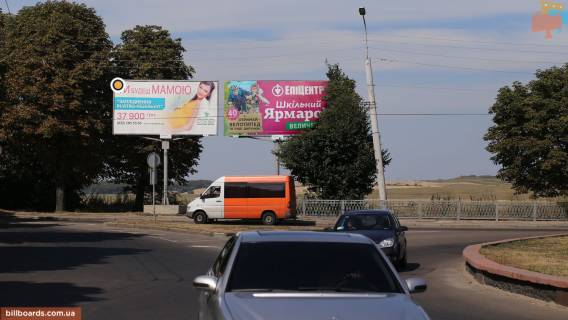 Билборд A в Ровно, Щит 3x6  Льонокомбинатівська вул / вул. Василя Червонія (Гагаріна), лівий, з центру фото 1