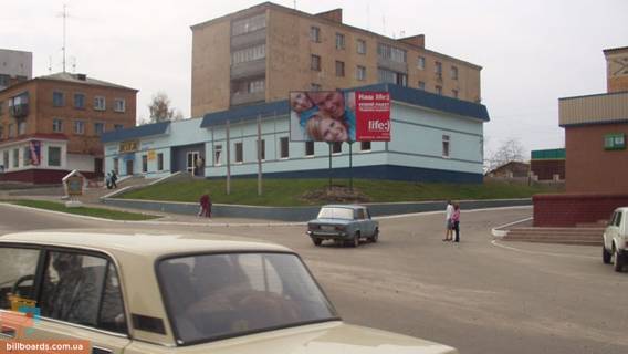 Билборд A в Тетиеве Соборная пл., магазин "Вояж" центр !!! Размер 2840х5920 мм !!! фото 1