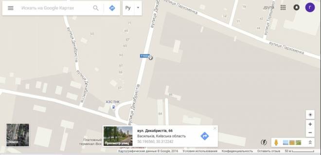Билборд A в Василькове, 3х6  Київський Шлях, 69 ( СТО, поворот на вул. Лістрового) схема