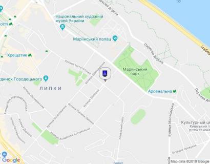 Сiтiлайт A у Києві, 1,2х1,8  Липська вул.,/Інститутська, вул. схема