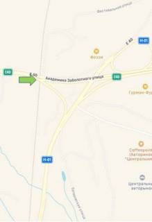 Билборд B в Киеве ул. Заболотного, ТРЦ Art Mall, направление к Столичному шоссе, слева схема