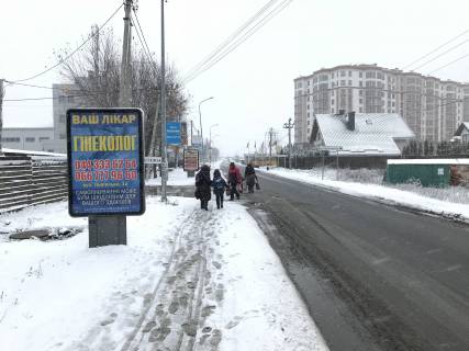 Ситилайт B в Петропавловской Борщаговке, 1,2х1,8м  Между Ул. Черкаская и Ул. Каштановая фото 1