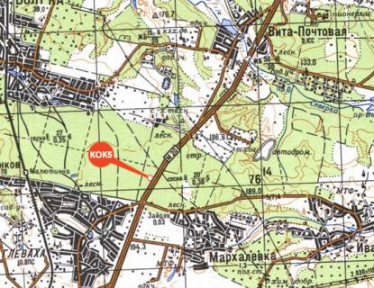Білборд, Бігборд (Борд)  A у Києві, 3х6  Автодорога, М-05, Киев-Одесса, км23+730 (между с. Вита-Почтовая и Глевахой) схема
