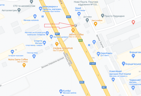 Нестандарт A в Киеве, 2700х1500  Велика Кільцева Дорога (вул. Зодчих, 62, Електронмаш) схема