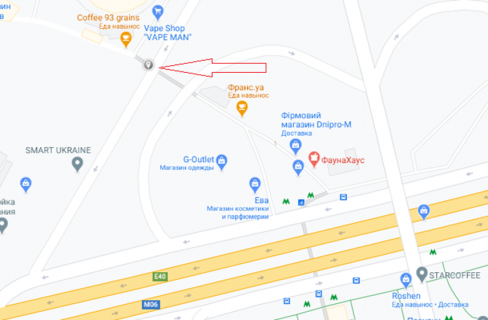 Нестандарт A в Киеве, 2300х1300  вул. Срібнокільська, 5б (від вул. Срібнокільська до м. Позняки, зупинка 8 тр.), правий схема