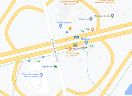 Нестандарт A в Киеве, 2300х1300  пр-т Бажана (ст.м. Харківська, біля зупинки маршруток на Бориспіль) схема