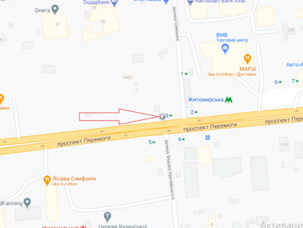 Нестандарт A у Києві, 2300х1300  пр-т Перемоги, 134 (м. Житомирська) схема