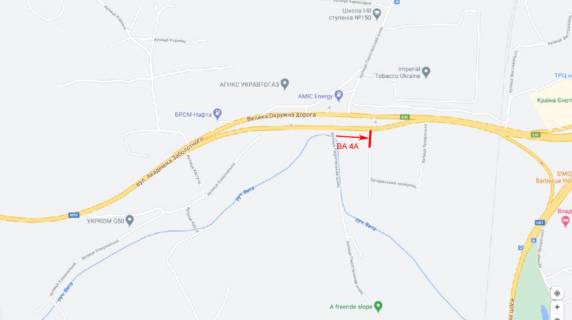 Білборд, Бігборд (Борд)  A у Києві, 6х3  вул. Академіка Заболотного напр. до Столичного шосе схема
