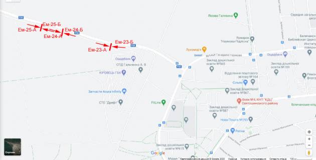 Білборд, Бігборд (Борд)  B у Києві, 6х3  Р 30 Нова Ірпінська кільцева дорога, 897 м. від виїзду з вул. Наумоваа напр у м. Ірпінь схема
