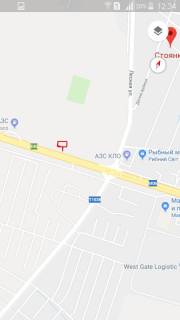 Білборд, Бігборд (Борд)  B у Києві, 6х3  с. Стоянка, Житомирська траса, 300 м до повороту в с. Гореничі, в напрямку Києва схема