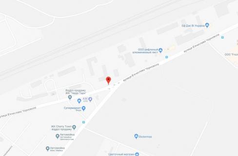 Билборд B в Вишневое, 3x6  вул.В.Чорновола, біля КЛО схема