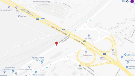 Билборд A в Вишневое, 3x6  вул.В.Чорновола, перед розвязкою на Жулянський міст, направлення на Вишневе схема