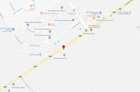 Билборд B в Софиевской Борщаговке, 3x6  вул.Соборна, навпроти Новус схема